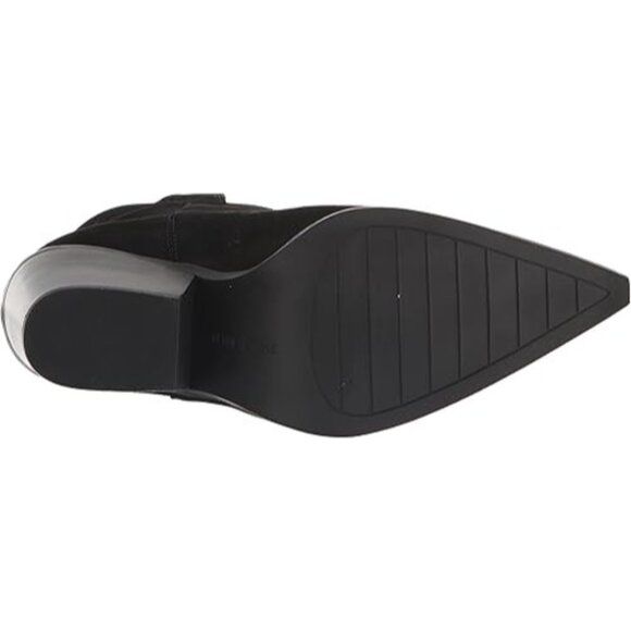 Kenneth Cole Women's Kara Leather Ankle Loafer Block Heel Pointed Toe Black 6.5 - Picture 4 of 8